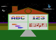 Leaps & Bounds for Atari 8-bit - Clicking on the sun shows the menu at night.