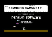 Bouncing Kamungas for Commodore 64 - Title screen.