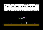 Bouncing Kamungas for Commodore 64 - Watch out for the snake, it attempts to eat your crops...