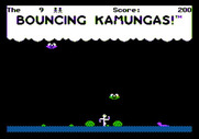 Bouncing Kamungas for Apple II - Don't let the snake eat your crops!