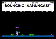 Bouncing Kamungas for Apple II - Use your pitchfork to defend your crops.