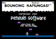 Bouncing Kamungas for Apple II - Title screen.