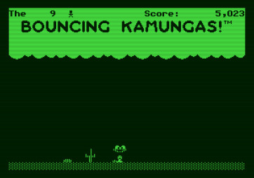 Bouncing Kamungas for Apple II - Squashed by a kamunga!