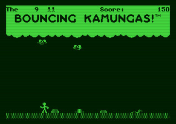 Bouncing Kamungas for Apple II - Now there's two kamungas at once...