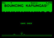 Bouncing Kamungas for Apple II - Game over.