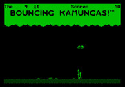 Bouncing Kamungas for Apple II - Game start.