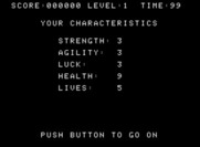 Gateway to Apshai for ColecoVision - Here are my characteristics...