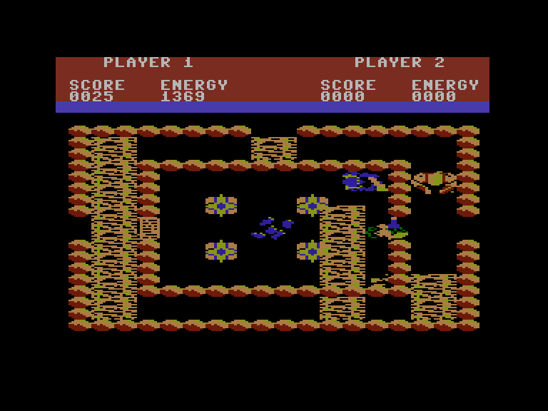 Storm Commodore 16 & Plus/4 Screenshot: Shoot generators to stop enemies from appearing.