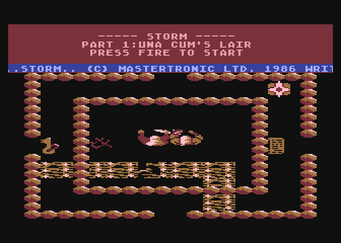 Storm Atari 8-bit Screenshot: Title screen.