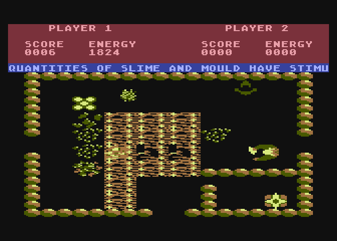 Storm Atari 8-bit Screenshot: Slime and mold can be found here...