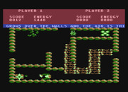 Storm for Atari 8-bit - Attacking one of the generators that spawns enemies...