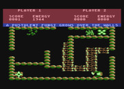 Storm for Atari 8-bit - Exploring a fungus filled room.