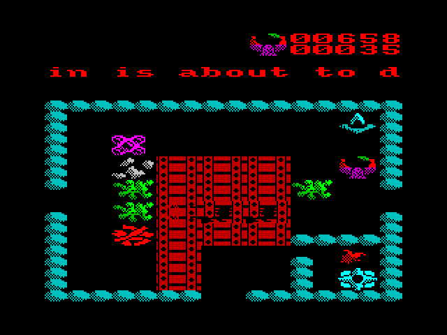 Storm ZX Spectrum Screenshot: I'm low on energy, I better be careful!