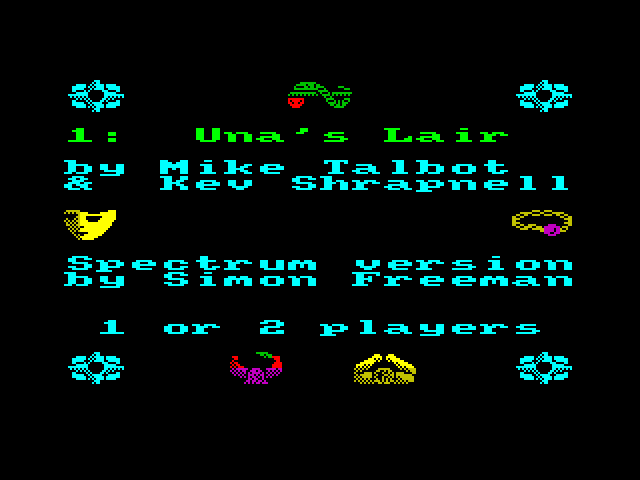 Storm ZX Spectrum Screenshot: The main menu.