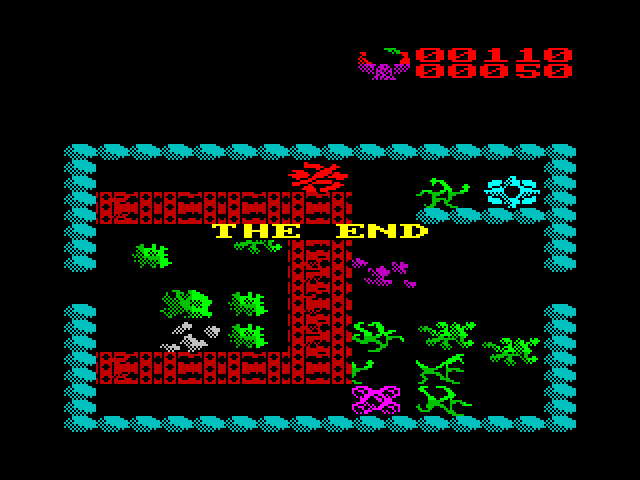 Storm ZX Spectrum Screenshot: Game over.