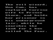 Storm for ZX Spectrum - The first instructions screen...