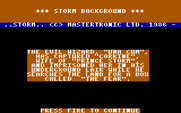 Storm for IBM PC/Compatibles - Game instructions, part 1.