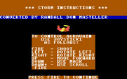 Storm for IBM PC/Compatibles - Game instructions, continued.