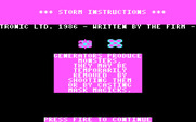 Storm for IBM PC/Compatibles - Game instructions continued.