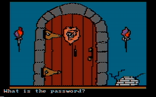 Memory Castle IBM PC/Compatibles Screenshot: Do you recal the password?