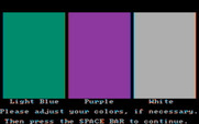 Memory Castle for IBM PC/Compatibles - You can optionally adjust your monitor colors.