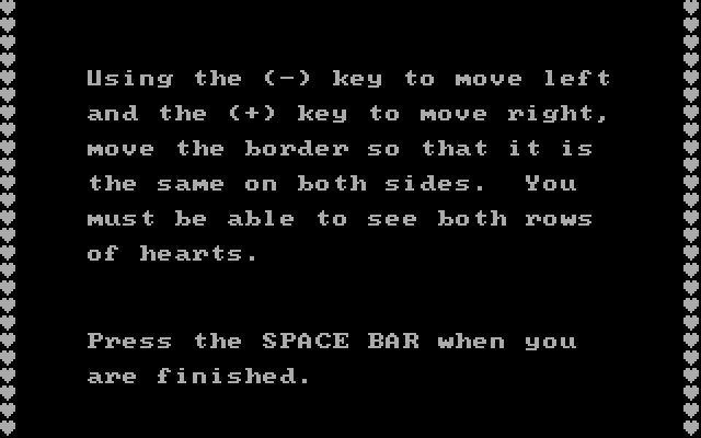 Memory Castle IBM PC/Compatibles Screenshot: You can optionally center the image on your display...