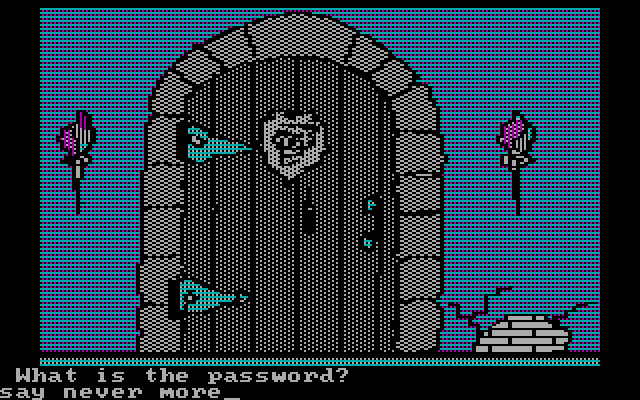 Memory Castle IBM PC/Compatibles Screenshot: Do you recal the password?