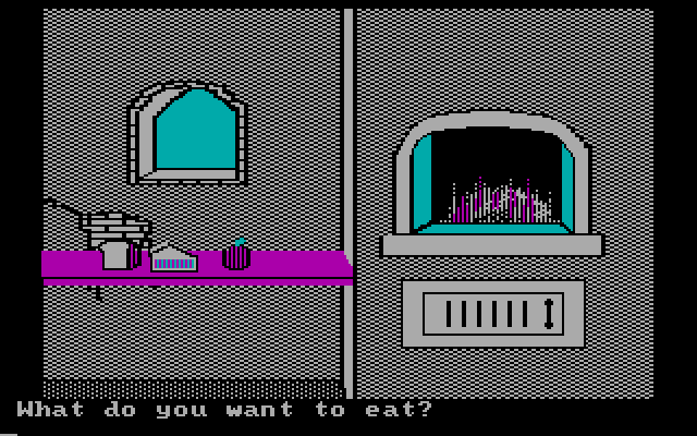 Memory Castle IBM PC/Compatibles Screenshot: Here's the kitchen...