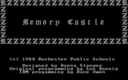 Memory Castle for IBM PC/Compatibles - Title screen.