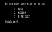 Memory Castle for IBM PC/Compatibles - Select a difficulty level.