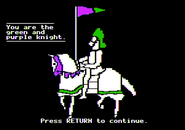 Memory Castle Apple II Screenshot: Remember this, you'll need to know it later...