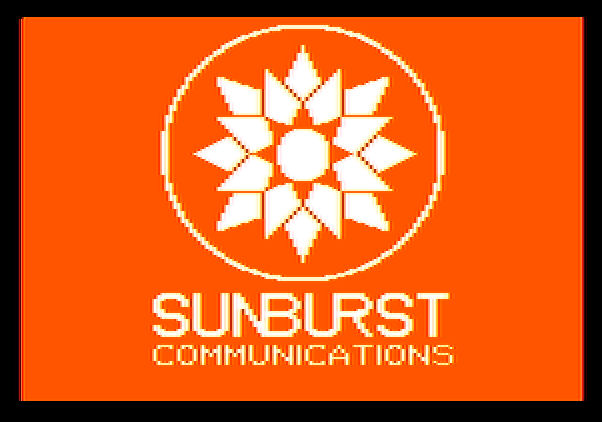 Memory Castle Apple II Screenshot: Sunburst Communications logo.