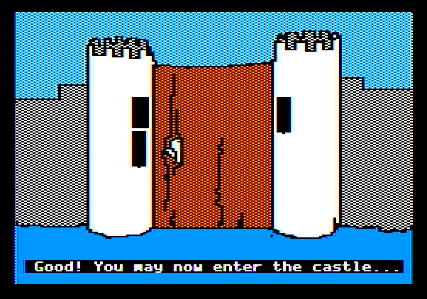 Memory Castle Apple II Screenshot: You may now enter...