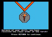 Memory Castle for Apple II - I won a medal!