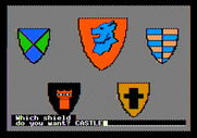Memory Castle for Apple II - First, select the right shield...