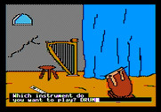 Memory Castle for Apple II - Play the drum in the music room.