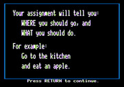 Memory Castle for Apple II - Game instructions, part 2...