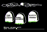 Memory Castle for Apple II - Be sure to visit the right grave...
