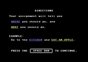 Memory Castle for Commodore 64 - Game instructions, part 2.