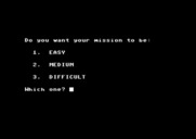 Memory Castle for Commodore 64 - Select the desired difficulty level.