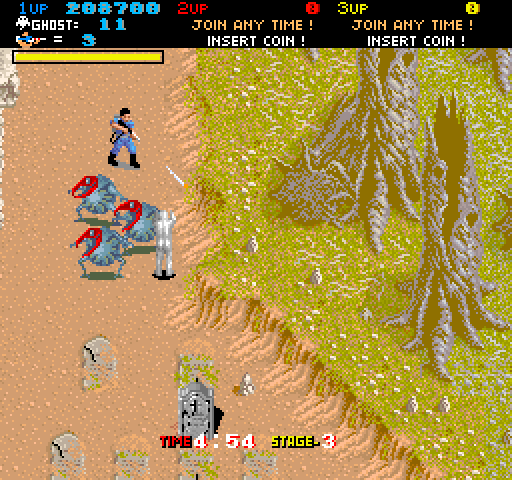 Real Ghostbusters, The Arcade Screenshot: A haunted forest...