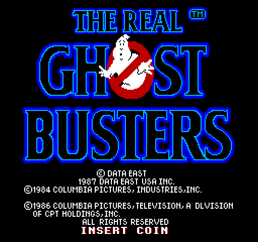Real Ghostbusters, The Arcade Screenshot: Title screen.