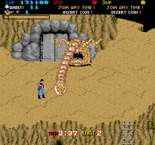 Real Ghostbusters, The Arcade Screenshot: Boss at the end of level 2.