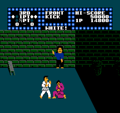 Karate Champ NES / Famicom Screenshot: Point white!