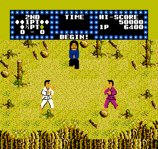 Karate Champ NES / Famicom Screenshot: Beginning the second round.