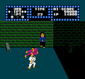 Karate Champ for NES / Famicom - Red player attacks...