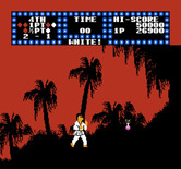Karate Champ for NES / Famicom - Kick or punch the incoming vase of flowers...