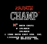 Karate Champ for NES / Famicom - Title screen.