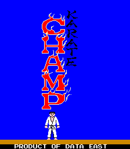 Karate Champ Arcade Screenshot: Title screen.