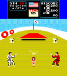 Karate Champ for Arcade - The next round is introduced.